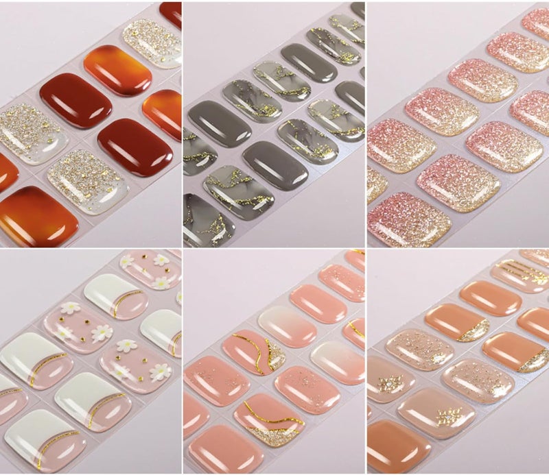 2 Quick-Dry Self-Adhesive Art Strips Design Bendable Gel for Busy Women & Travel Trends Quickly Dry Nails Art Stickers ABS - Image 3
