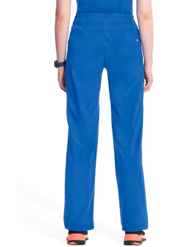 Cherokee Infinity Straight Leg Drawstring Women Scrub Pants 360 Stretch with 4 Pockets 1123A, S, Royal - Image 2