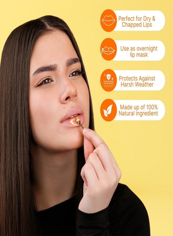 Bee Balm Original Bee Balm Lip Balm – Peach Hydrating Lip Butter with Propolis & Honey, Lip Moisturizing Mask for Dry & Cracked Lips, Reduces Lip Lines with Beeswax & Vitamin E - Image 3