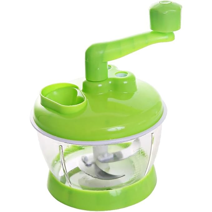 Pilipane Multi-Functional Manual Food Processor, Hand Crank Food Processor, Mincer Blender with Clear Container for Vegetables Meat Fruits Nuts Herbs Onions - Image 1