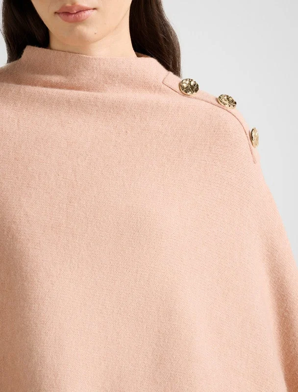 forever new  LANA Button Detail High Neck Knit Cape for Women | Best Price UAE