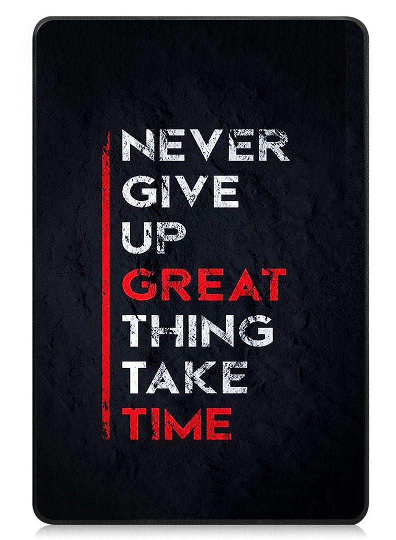 Theodor Protective Flip Case For Apple iPad Pro 13 (2024) With Trifold Stand Auto Wake Sleep Shockproof Cover Never Give Up Great - Image 1