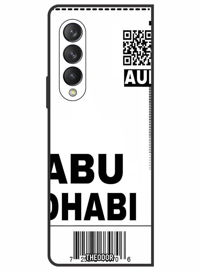 Theodor Protective Case Cover For Samsung Galaxy Z FOLD 3 5G  AUH boarding pass - Image 1