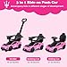 INFANS 3 in 1 Push Car for Toddlers Licensed Maserati Baby Stroller Sliding Walking Car with Push Handle Horn Music Underneath Storage FoottoFloor Ride on Toys for Boys Girls Pink - Image 4