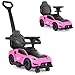 INFANS 3 in 1 Push Car for Toddlers Licensed Maserati Baby Stroller Sliding Walking Car with Push Handle Horn Music Underneath Storage FoottoFloor Ride on Toys for Boys Girls Pink - Image 2