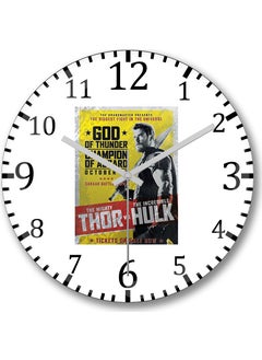 Print Shop Thresh Wall Clock Curved Real Glass