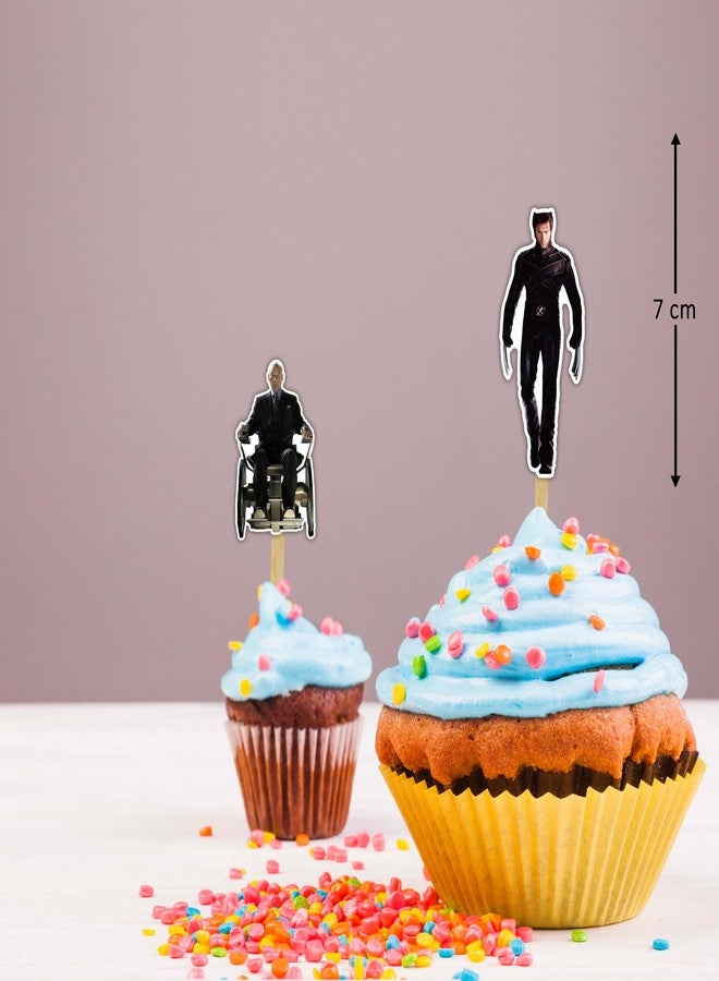 Seyal X-Mn Cupcake Topper Decoration (24 Pcs) –Theme Cupcake Picks for Birthday Party Supplies – Perfect X-Mn Inspired Cupcake Decorations for Themed Parties, Celebrations, Dessert Tables & Photo Setup - Image 2