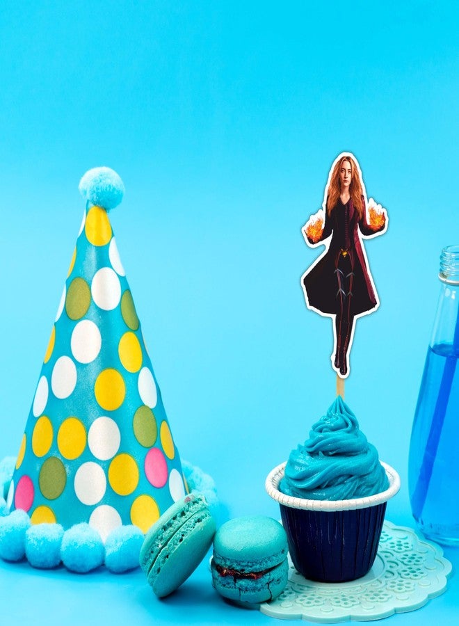 Seyal X-Mn Cupcake Topper Decoration (24 Pcs) –Theme Cupcake Picks for Birthday Party Supplies – Perfect X-Mn Inspired Cupcake Decorations for Themed Parties, Celebrations, Dessert Tables & Photo Setup - Image 5