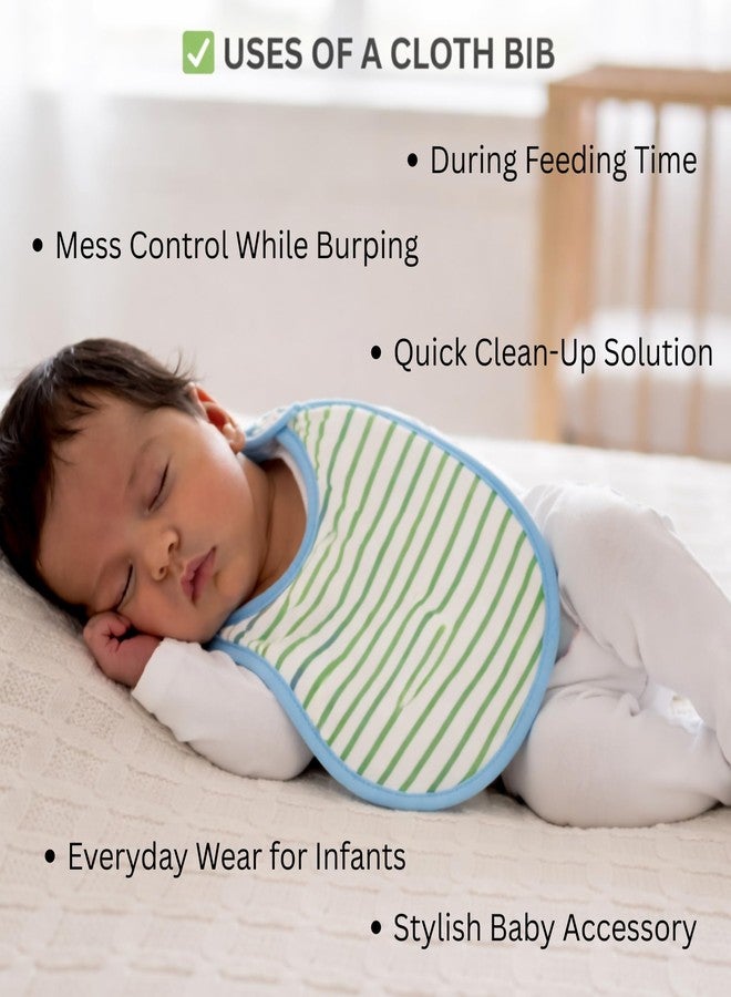 Nestlooms Pure Cotton Baby Bibs Set,Skin Friendly & Super Absorbent, Waterproof Backing, Adjustable Snap Buttons, Quick Absorption & Fast Drying,Babies & Toddlers (Set of 3 - Here To Cuddle) - Image 3