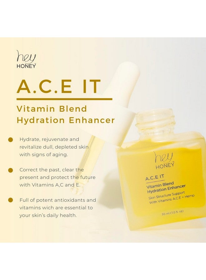 Hey Honey Skincare A.C.E. It Blend Drops Vitamin A Vitamin C Vitamin E Skin Treatment Dew Drops Anti Aging Face Oil Targets Wrinkles & Uneven Skin Texture Visibly Brighten & Smooth 1 Oz - Image 2