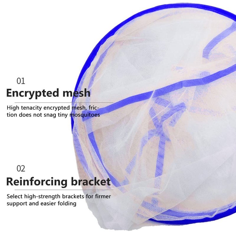 Mini Foldable Net Head Cover Ultralight for Camping Travel Patio Tent Bedding Home Outdoor Use White - Image 3