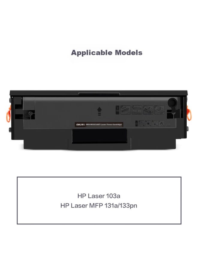 Deli W1003ac Toner Cartridge Compatible With Hp 103a Laserjet 103a/131a/mfp133pn Printer Cartridge High Capacity With Chip 4500 Pages - Image 1