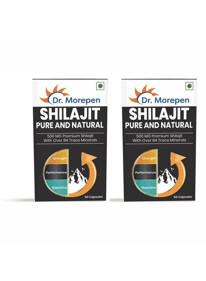 DR. MOREPEN Shilajit Capsules | Pure Himalayan Shilajit Extract Vegan, Pure & Natural Shilajit Consist of More Than 84 Minerals 60 Capsule Pack of 2 - Image 1