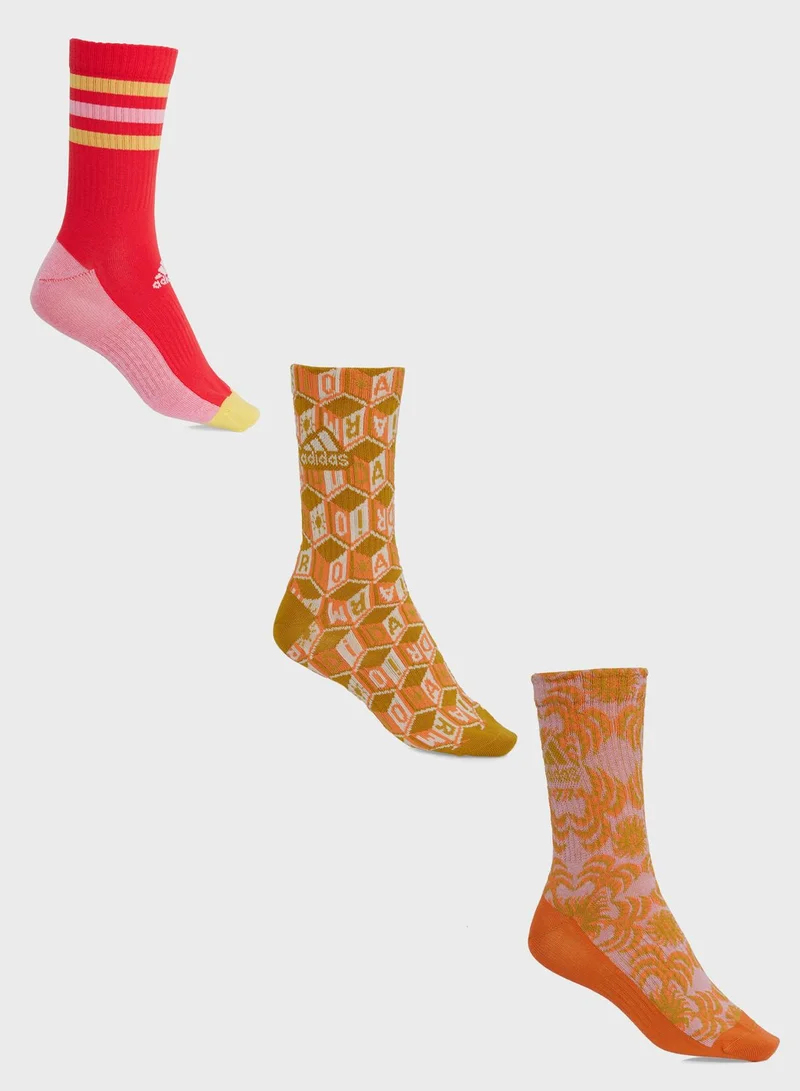 Adidas 3 Pack Farm Crew Socks