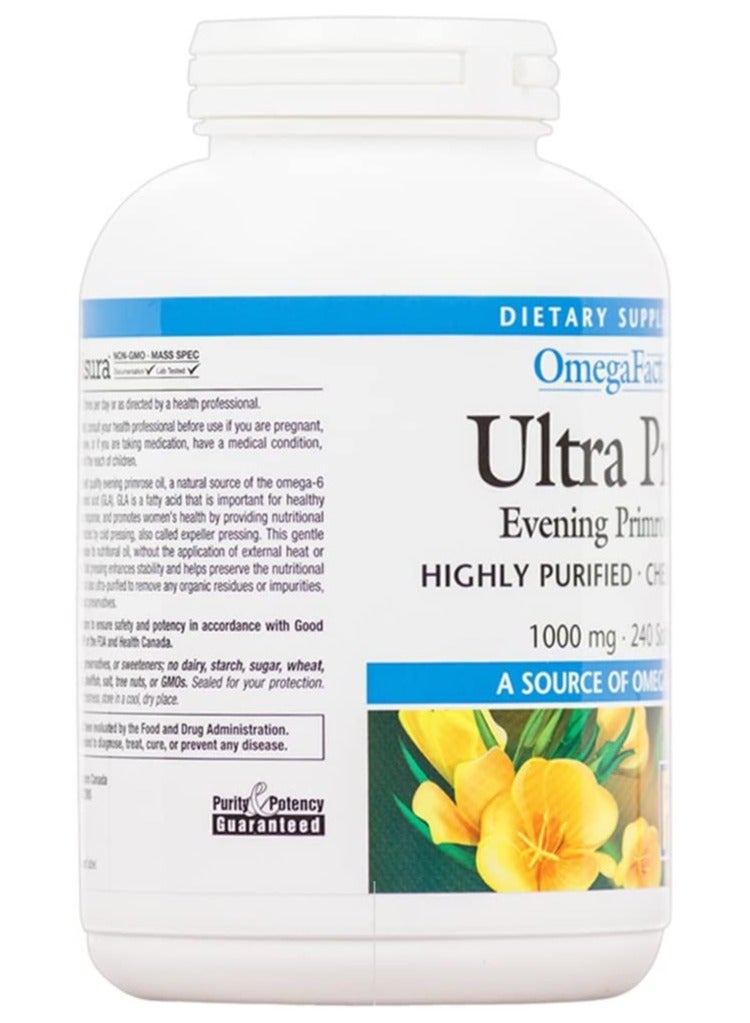 natural Factors Omega Factors by Natural Factors, Ultra Prim Evening Primrose Oil, Promotes Women's and Immune Health with Omega-6 GLA, 90 softgels  - Image 4