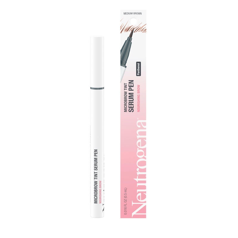 Neutrogena Microbrow Tint Serum Pen, Precision Tipped Tinted Eyebrow Pen with Panthenol to Nourish & Condition Brows, Helps Create Fuller, Natural-Looking Brows, Medium Brown, 0.016 Fl. Oz - Image 2