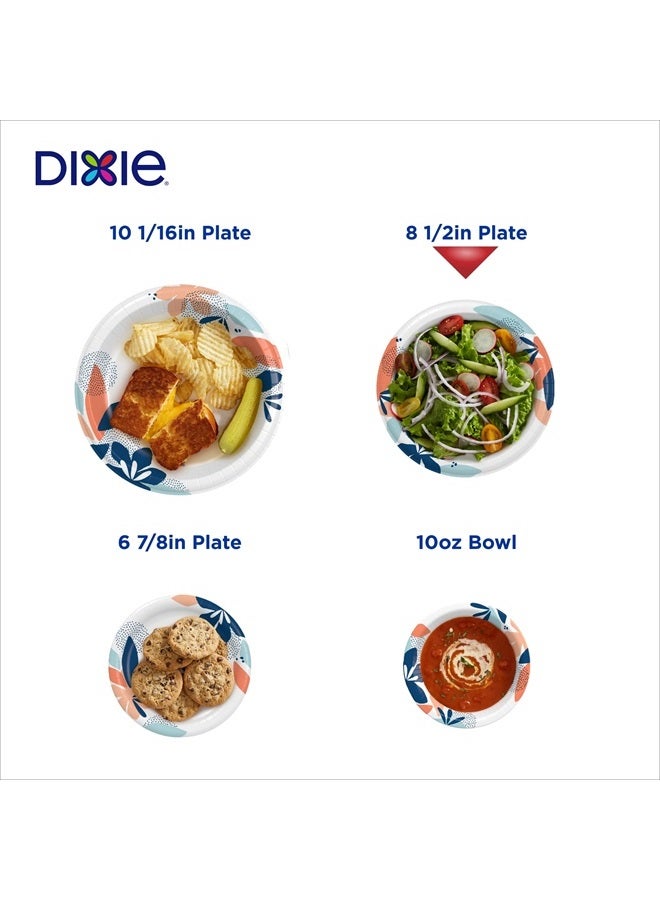 Dixie Medium Paper Plates, 8.5 Inch, 90 Count, 2X Stronger*, Microwave-Safe, Soak-Proof, Cut Resistant, Disposable Plates For Everyday Breakfast, Lunch, & Dinner Meals - Image 5