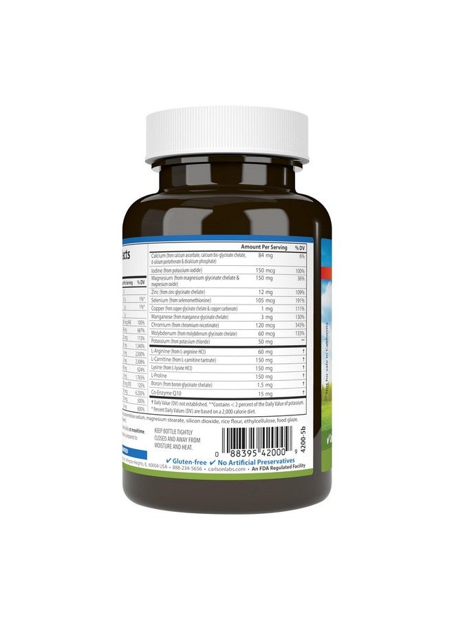 Carlson - Cardio Complete, Advanced Multivitamin, Heart Health, Circulatory Support, 90 Tablets - Image 3