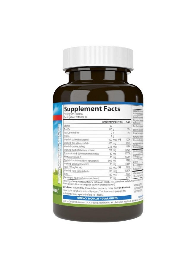 Carlson - Cardio Complete, Advanced Multivitamin, Heart Health, Circulatory Support, 90 Tablets - Image 2