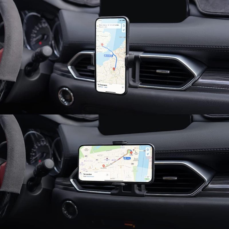BEERTE Car Phone Holder fit for Mazda CX-5 2017-2026 Electric Clamping Mobile CX5 Phone Mount 360°Rotatable Adjustable Safe and Convenient Phone Navigation for 4-7 inches Smartphone - Image 3