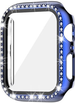 Techmaster Apple Watch 7 45MM Compatible Single Row Shiny Stone Rubber Case Cover 