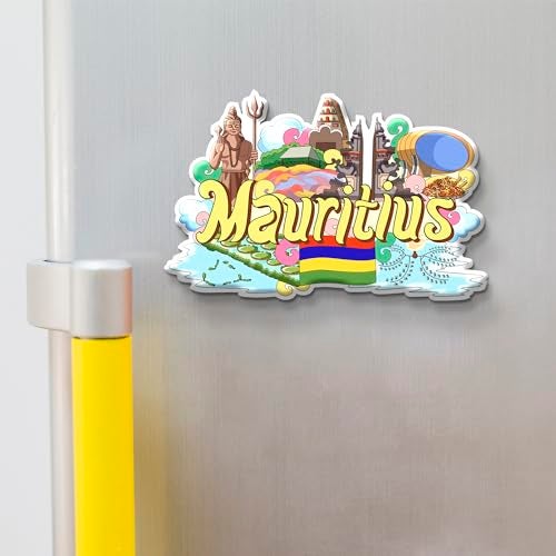 Nivaraprint MAURISIUS Country Theme Souvenir Wooden Fridge Magnet for Refrigerator - MAURISIUS Printed Stylish Magnet for Fridge Decoration - Image 2