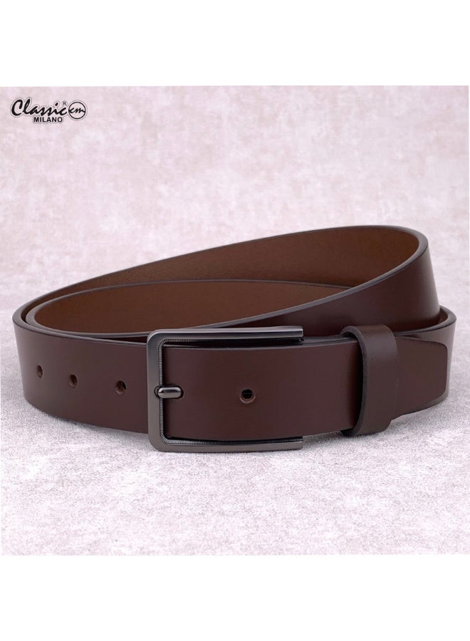 Classic Milano Genuine Leather Belt for Men – Black Formal Belt Men – Men Belts for Office & Business Wear – Mens Belt Leather with Gift Box - Image 1
