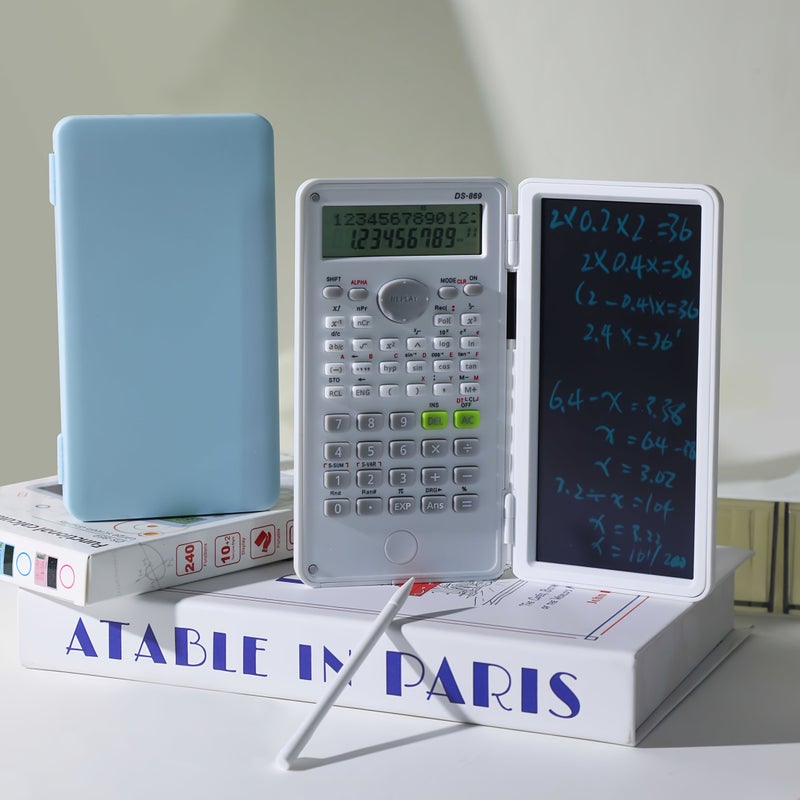 Blue Handwriting Board Calculator 12 Digit with Stylus One Button Clear - Image 4