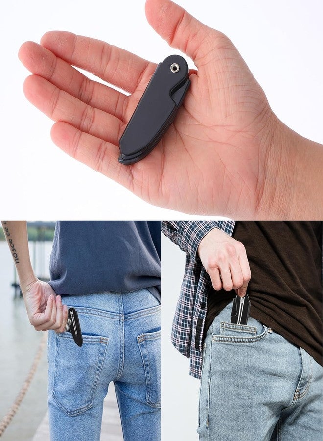 سكويشي مشط لحية للرجال، مشط جيب للرجال، مشط قابل للطي، مجموعة أدوات العناية باللحية، فرشاة لحية صغيرة الحجم للسفر والاستخدام اليومي. - Image 4