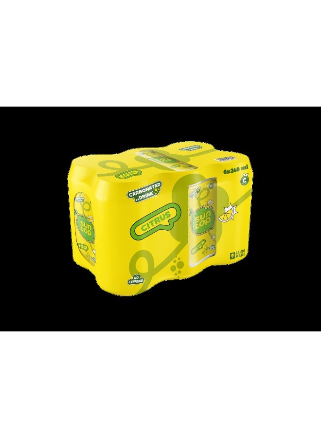 Suntop مشروب غازي بنكهة الحمضيات عبوة 6x240 مل - Image 1