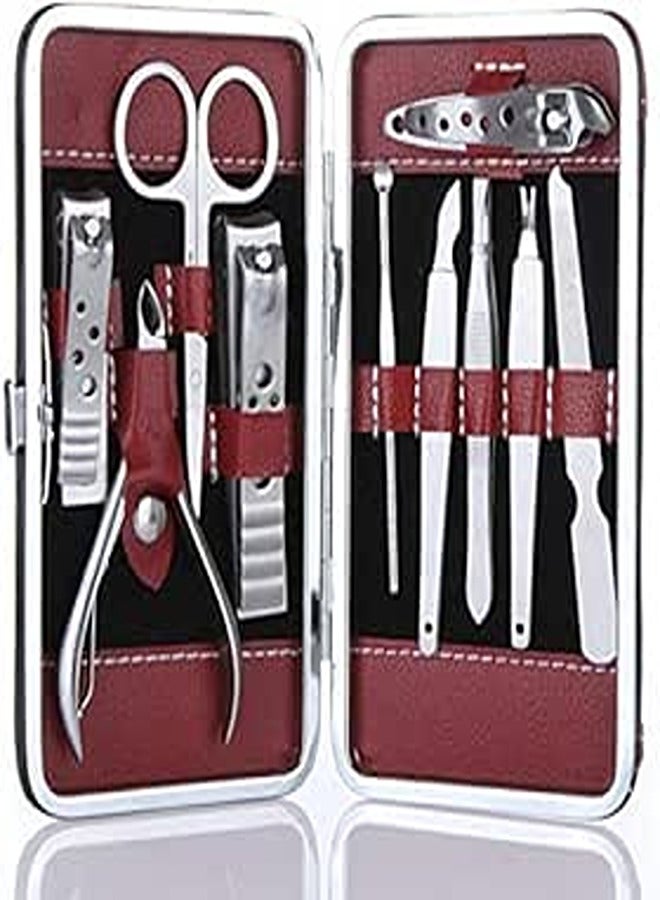 10 in 1 Stainless Steel Manicure Pedicure Ear Pick Nail Clippers Set