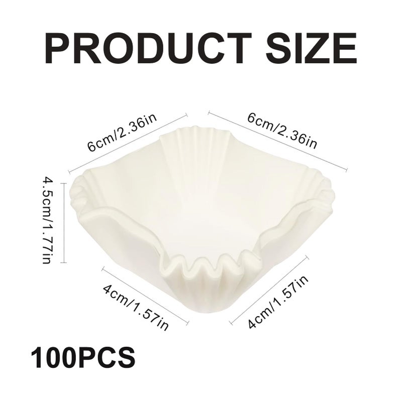 Nextpal Cupcake Liners, Mini Cupcake Liners Suitable for Muffins Brownies and Desserts, Disposable Greaseproof Baking for Wedding Baby Shower Party Supplies (White 100 Pcs) - Image 2