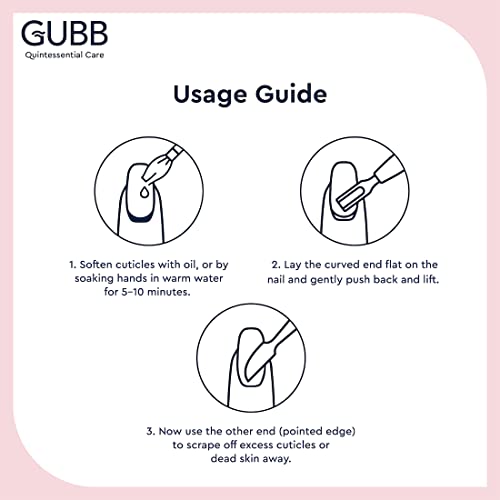 GUBB Nail Pusher & Cuticle Remover | Stainless Steel Cuticle Cutter | Manicure Tool - Image 4