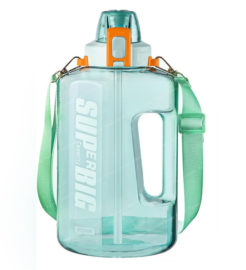 Funeiko Sports Water Bottle - Large Capacity Protein Shaker, Leakproof 1.5 L Gallon For Gym, BPA Free - Polycarbonate (Green) - Image 1