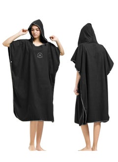 Excefore Microfiber Surf Poncho, Wetsuit Changing Bath Robe, Beach Change Cloak Dive Quick Dry Pool Swim Beach Towel with Hood for Adults  - Image 1