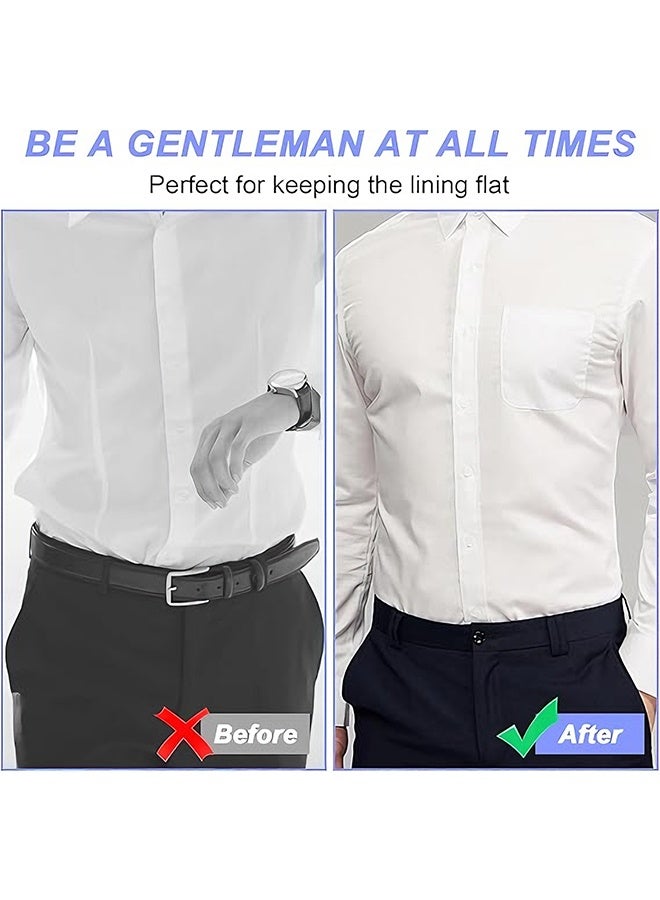 2PCS Shirt Stays Mens Shirt Stays with Non-Slip Clamps Adjustable Shirt Garters for Men & Women - Image 5