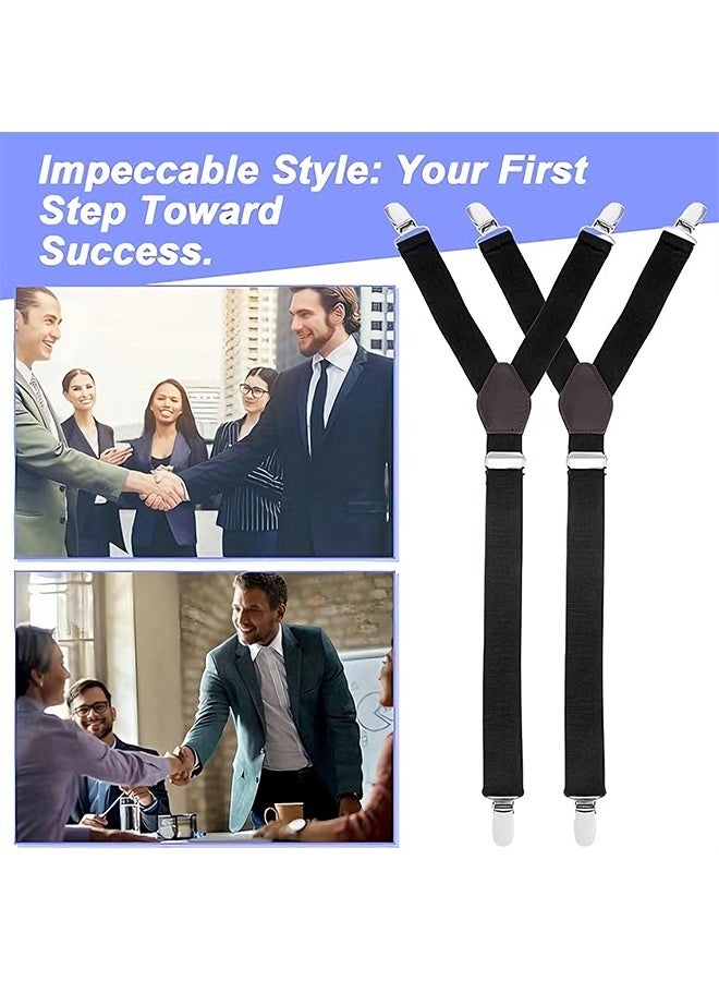 2PCS Shirt Stays Mens Shirt Stays with Non-Slip Clamps Adjustable Shirt Garters for Men & Women - Image 4