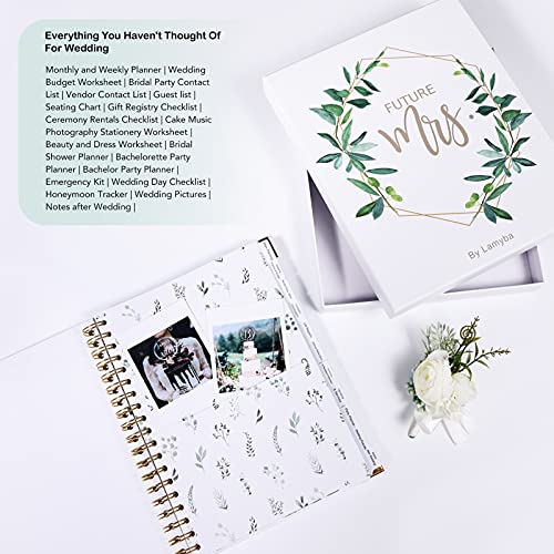 Lamyba Wedding Planning Book,Wedding Planner Book and Organizer for The Bride, Future Mrs Engagement Gift - Hard Cover, Pockets - Image 4
