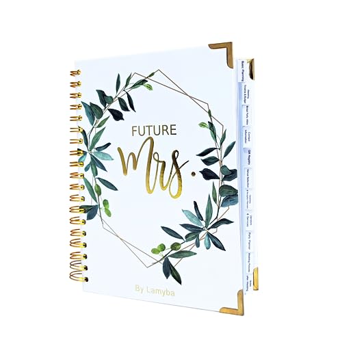Lamyba Wedding Planning Book,Wedding Planner Book and Organizer for The Bride, Future Mrs Engagement Gift - Hard Cover, Pockets - Image 1