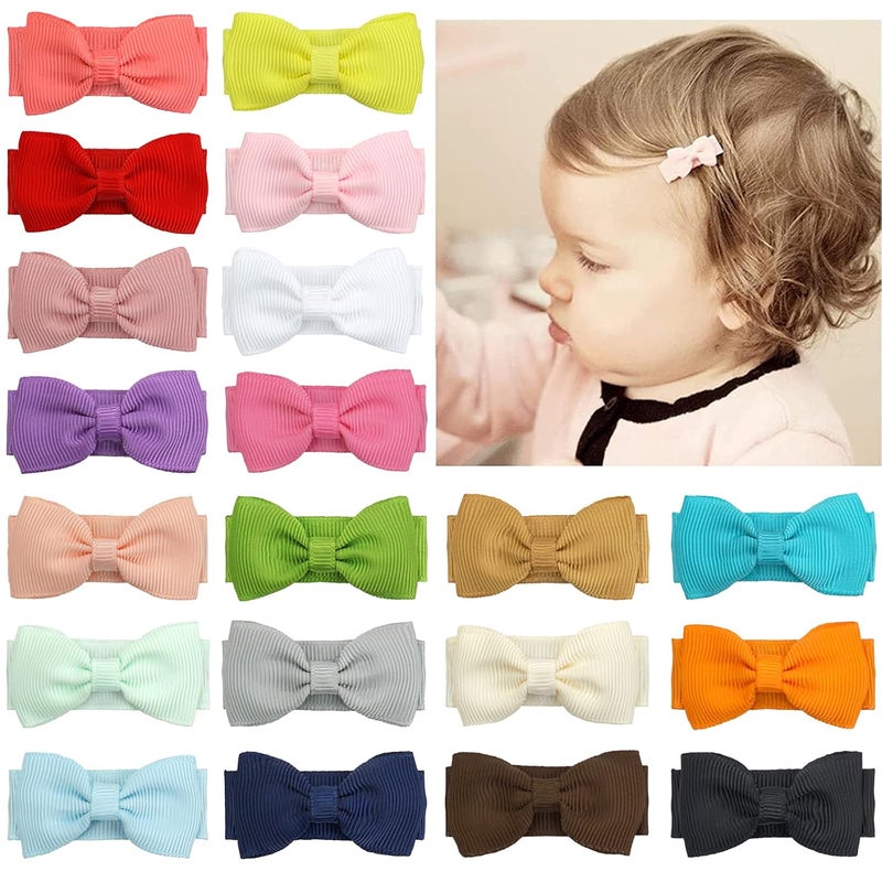 Tergy Baby Girls Snap Hair Clips Tiny Bow NonSlip Hair Clips Mini Bow for Toddlers Newborn Toddler Infants 20PCS - Image 2