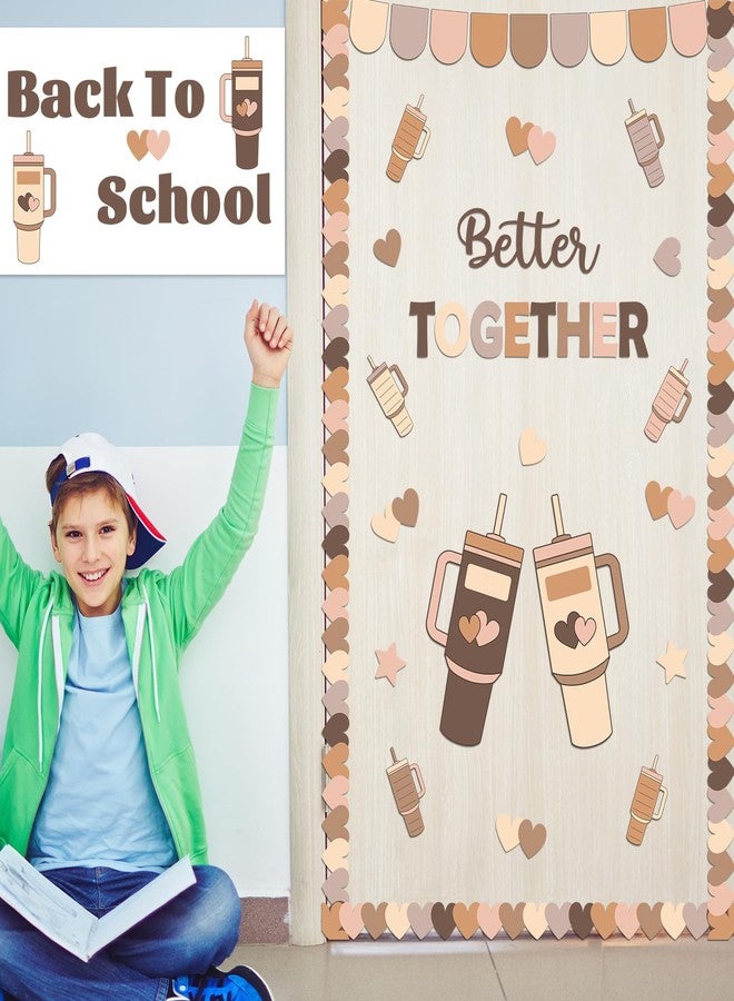 Lonfliness Boho Better Together Classroom Bulletin Board Decorations Motivational Back to School Bulletin Board Set Bottle Cup Paper Cutouts Decor for Office Home School Teachers Kindergarten Wall Door Supplies - Image 4