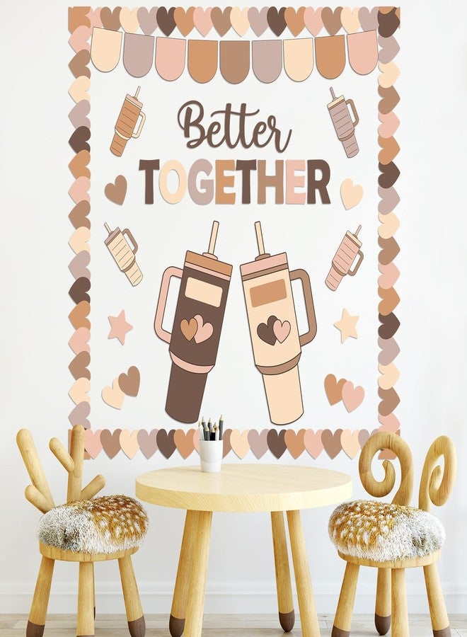 Lonfliness Boho Better Together Classroom Bulletin Board Decorations Motivational Back to School Bulletin Board Set Bottle Cup Paper Cutouts Decor for Office Home School Teachers Kindergarten Wall Door Supplies - Image 5