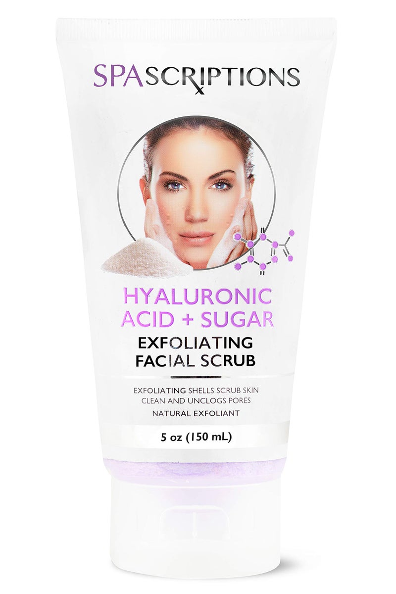 spascriptions Face Exfoliating Scrub Hyaluronic Acid & Sugar Face Wash - 5 Oz - Image 1