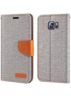 BGM Case for Galaxy S6 Edge Plus, PU Leather Wallet Case with Soft TPU Back Cover Magnet Flip Case [Card Slots & Kickstand] for Galaxy S6 Edge Plus (Galaxy S6 Edge Plus, Gray)