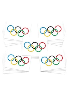 Small Olympic Rings Temporary Tattoos | 25 pack | Skin Safe | MADE IN THE USA | Removable