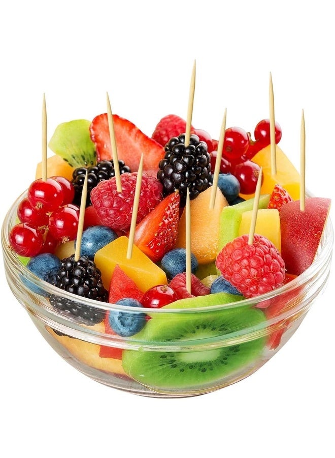 SAQOWARE (10 Pack) Bamboo Wooden Toothpicks | Double Sided Round Bamboo Sticks | Toothpick for Teeth, Food Pick Appetizers, Fruits & DIY Craft and Home, Offices, Restaurants and Cafe - Image 4