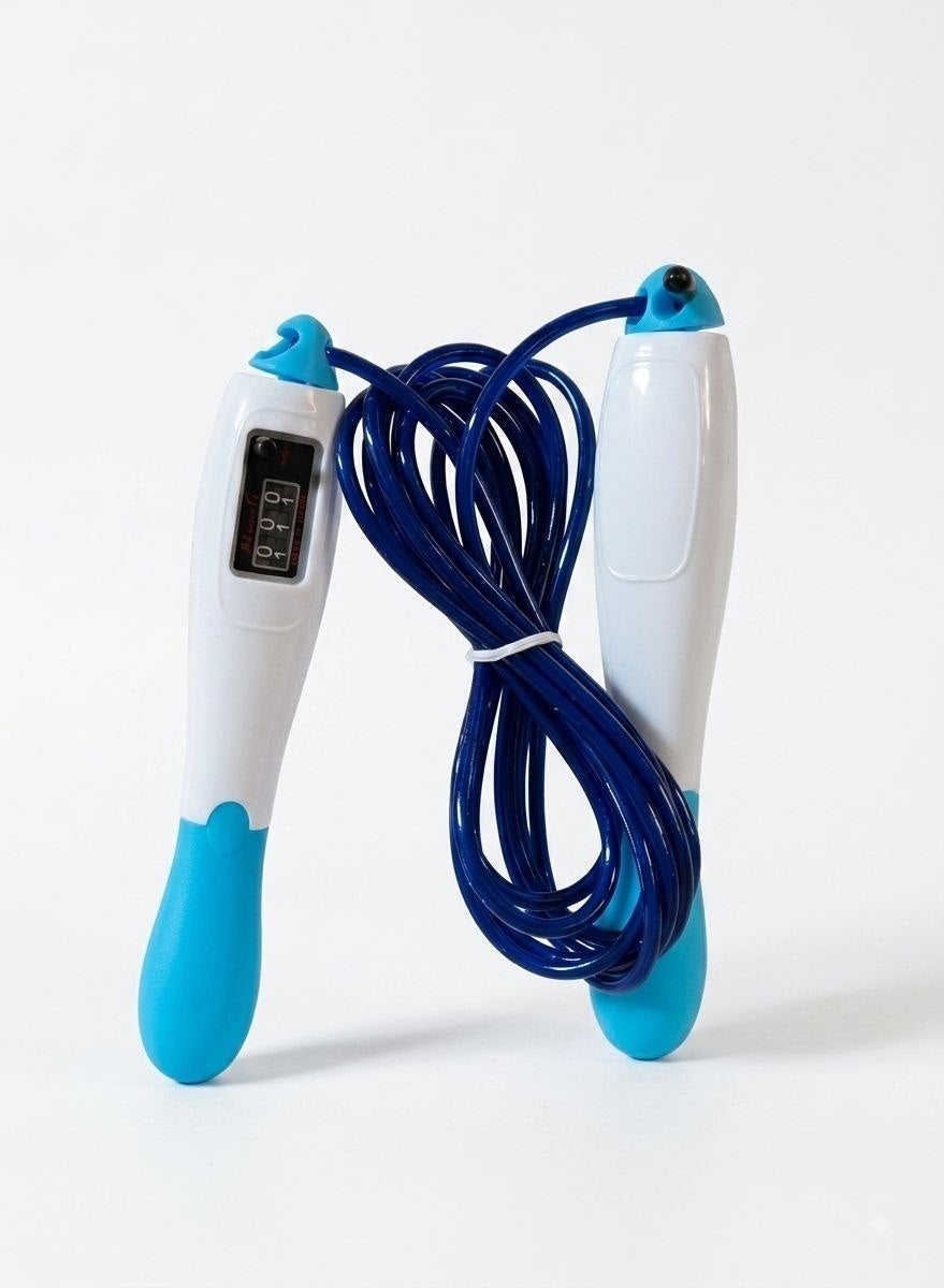 Generic Fitness Jump Rope With Built-in Mechanical Counter Blue And ...