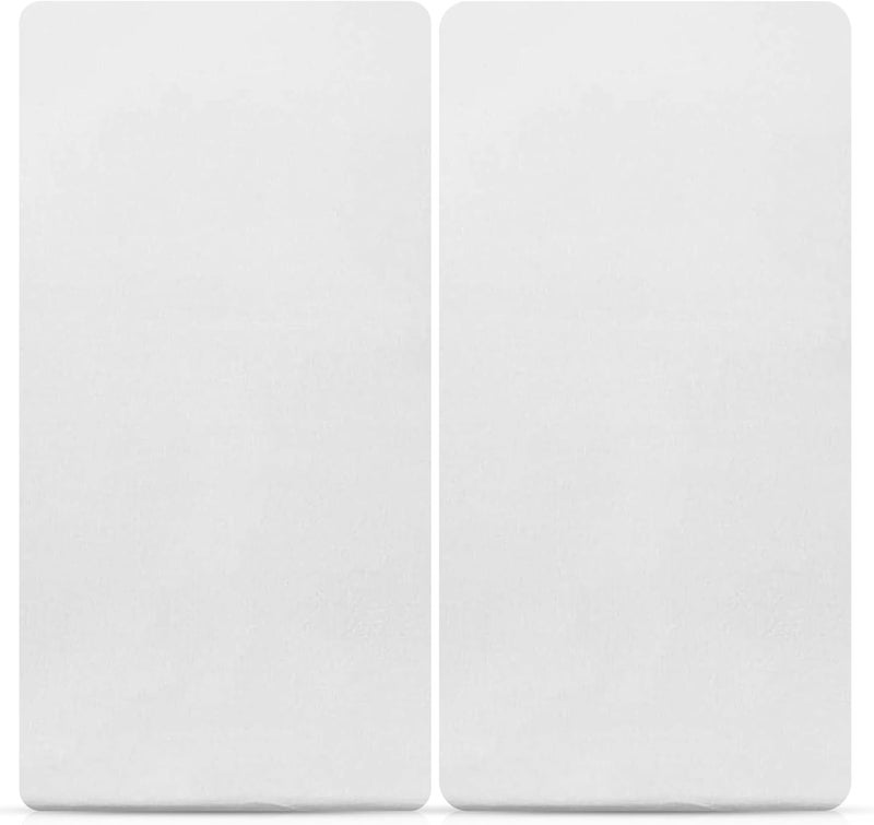 2 x Cot Fitted Sheets 120x60cm - 100% Cotton, Soft breathable baby cot sheets (White) - Image 1