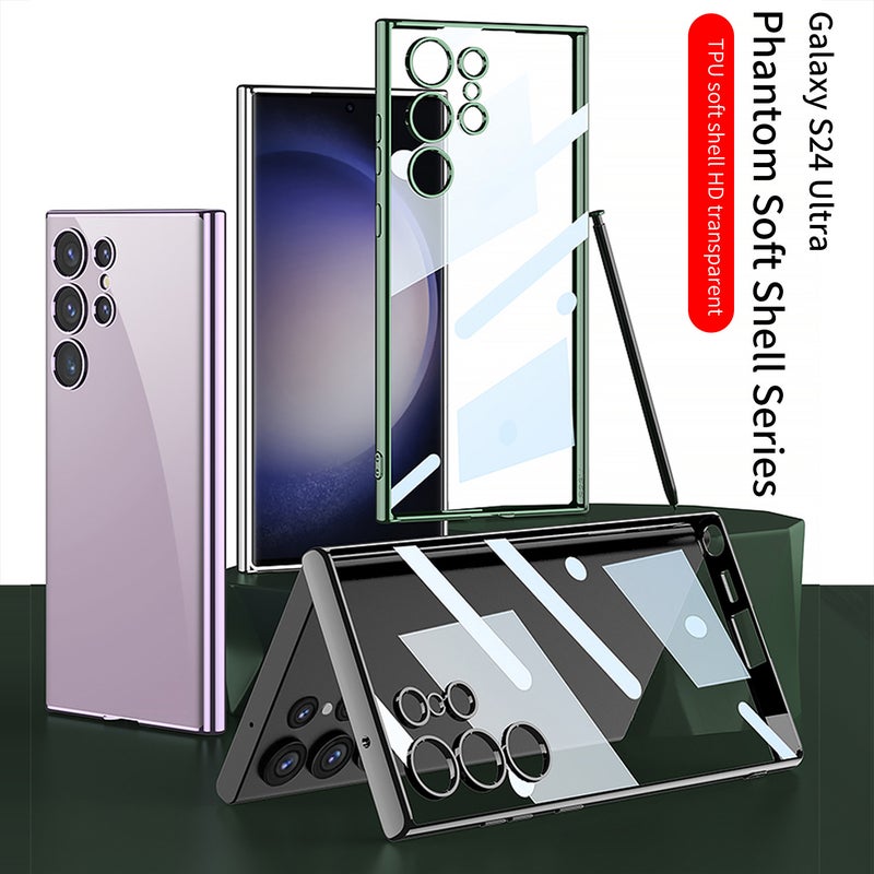 Applicable to Samsung S24Ultra electroplated tpu phantom phone case S24PLUS transparent soft case drop-resistant + protective case - Image 2