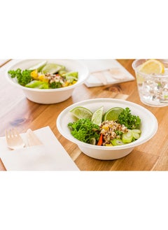Restaurantware Restaurantware-Pulp Tek 11.5 Ounce Disposable Rice Bowls, 100 Microwave-Safe Sugarcane Bowls - And Premium For Hot and Cold Foods, White Bagasse Soup Bowls, Heavy-Duty  - Image 3